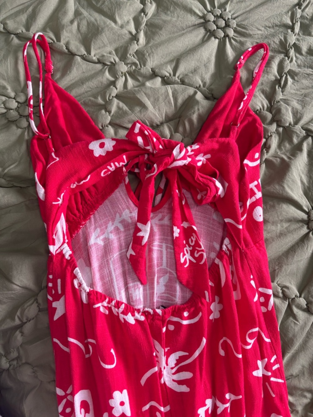 Paper Heart Linen Maxi Dress - Picture 3 of 5